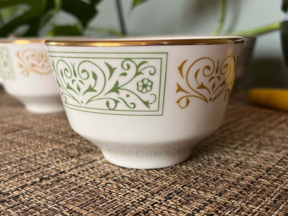 Homer Laughlin Restaurant Ware (8) Coffee Cups + Open Sugar Bowl USA